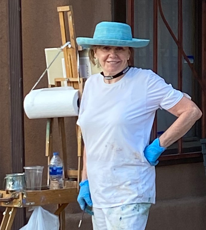 At easel in Santa Fe, NM